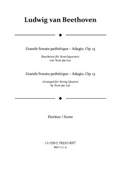 Grande Sonate pathétique - Adagio for String Quartet - Full Score